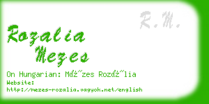 rozalia mezes business card